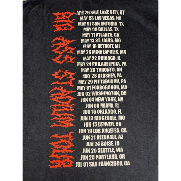 Post Malone Knight Tour Tee XL Charcoal Big Ass Stadium Tour NEW *spots - Picture 4 of 9